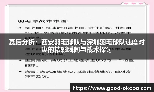 赛后分析：西安羽毛球队与深圳羽毛球队速度对决的精彩瞬间与战术探讨